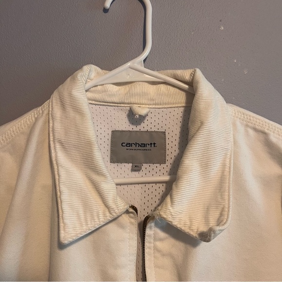 Carhartt WIP Detroit Corduroy Trim Jacket White XL - Picture 6 of 10